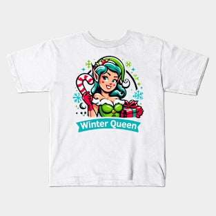 Winter Queen - Enchanting Holidays with the Magic of Winter Kids T-Shirt